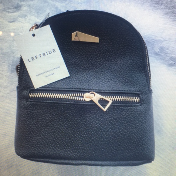 Handbags - Mini Black Leather Backpack